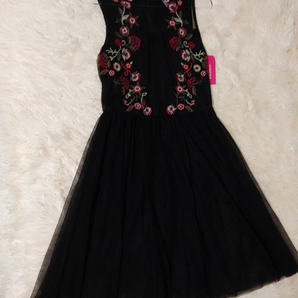 Xhilaration Tulle Embroidered Skater Dress